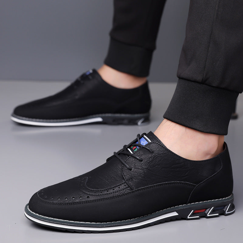 Stylish men's formal hybrid shoes in black, perfect for professional & social settings.