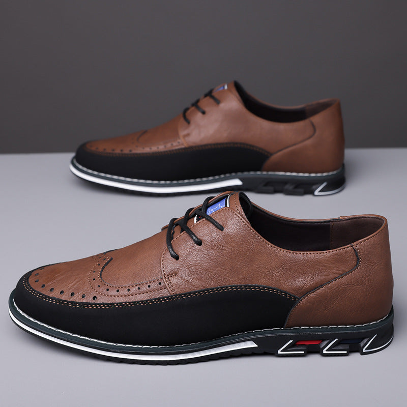 Stylish men's formal shoes, brogue detailing & modern hybrid comfort for versatile wear.