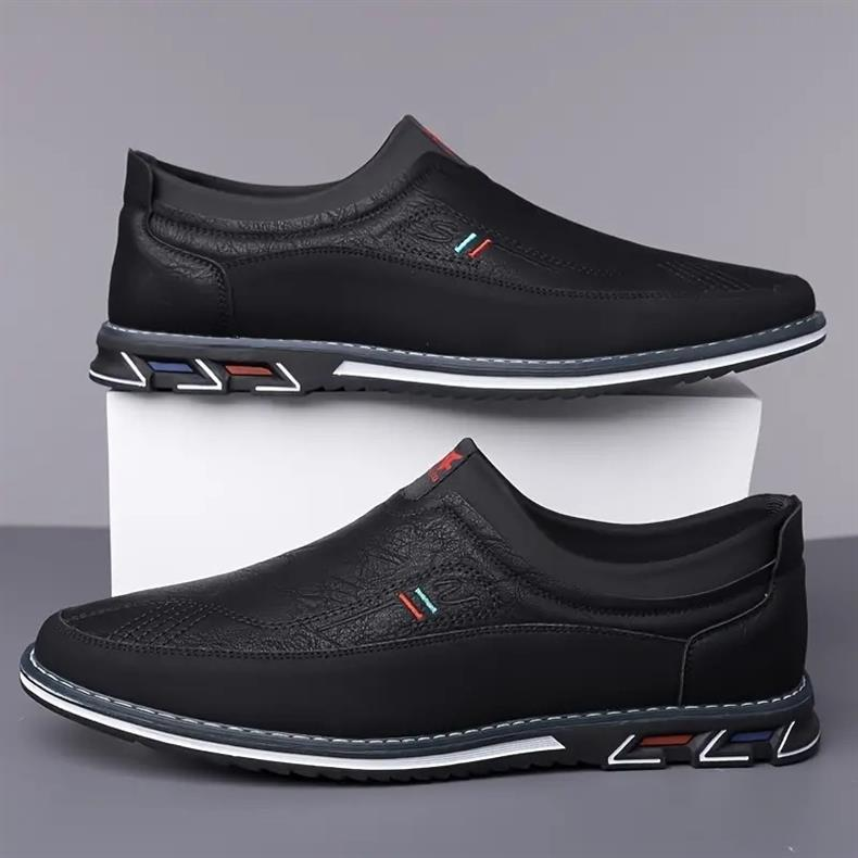 Tan men's hybrid loafers, comfortable slip-on shoes for smart casual and everyday use.