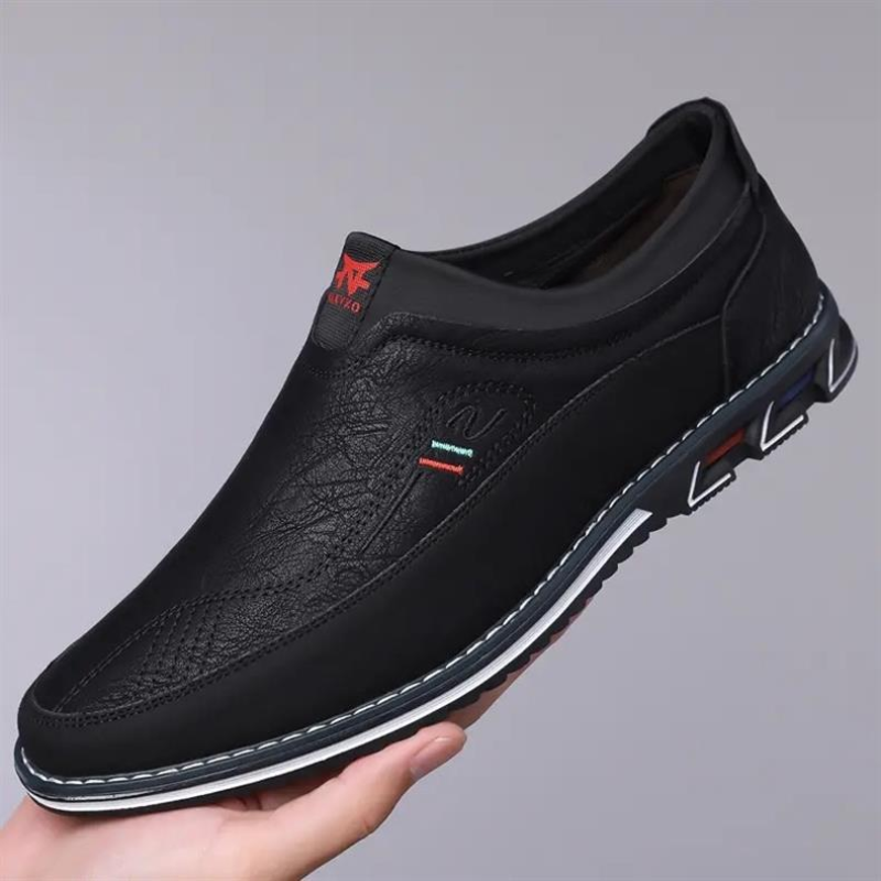 Easy slip-on men's modern loafers, cushioned comfort dress shoes for quick versatile styling.