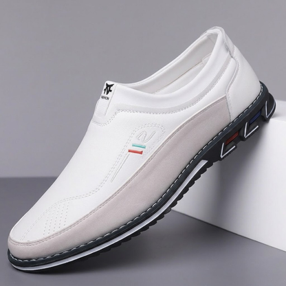 Men's modern hybrid loafers, comfortable cushioned dress shoes for active everyday wear.
