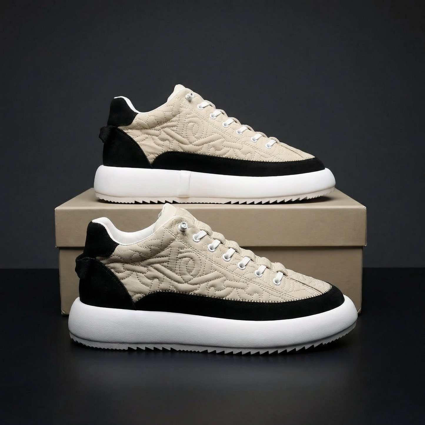 Lightweight men's daily wear shoes, providing comfortable support with a modern textured finish and stylish look.
