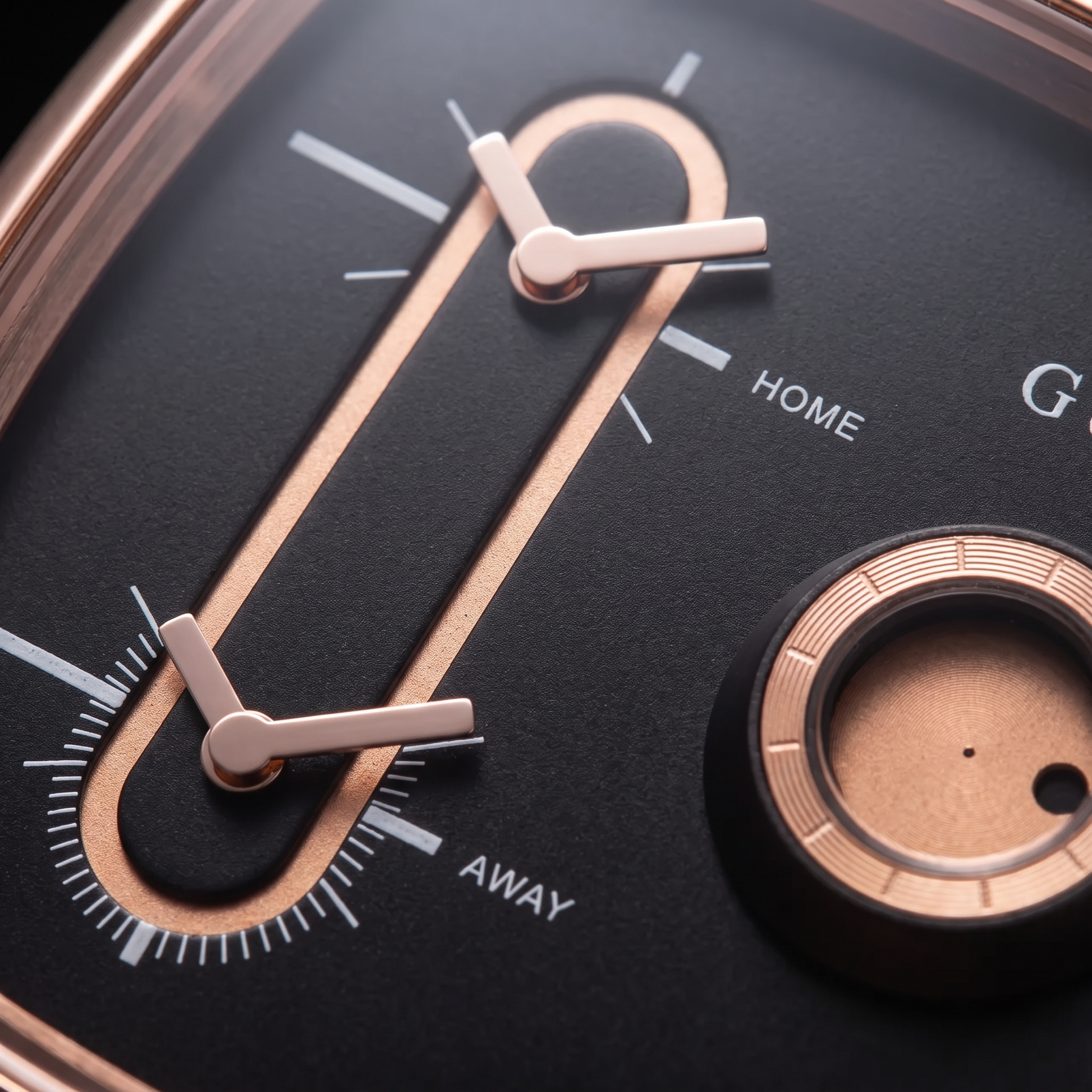Stylish men's black square dial quartz watch with dual time function & genuine leather strap.