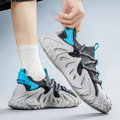 Performance-driven men's footwear: tech sneakers for running, walking, and active lifestyles.