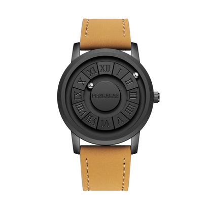 Luxury men's watch: Magnetic pointer display, classic Roman numerals. Modern & elegant.