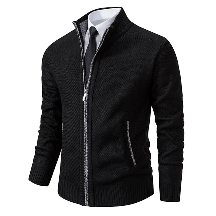 Stylish men's casual zip-up hoodie, ideal everyday outerwear for modern, comfortable fall fashion.