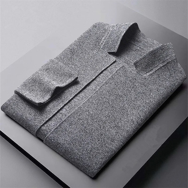 Side profile of men's structured modform jacket, ideal for modern everyday versatile outerwear & casual style.