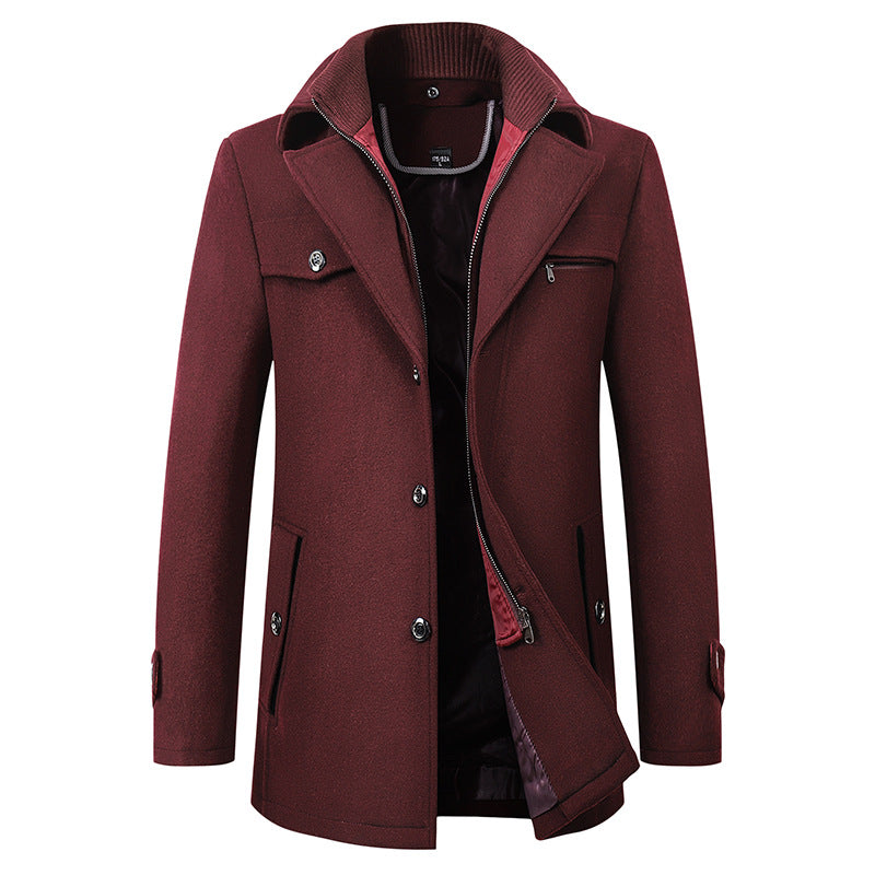 Molner men's classic tailored trench coat. Durable long winter overcoat, providing warmth and sophisticated style.
