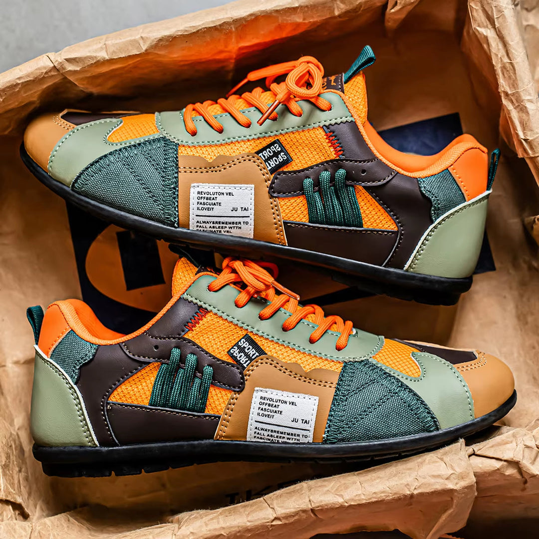 Men's multi-panel streetwear trainers, designed for all-day comfort & style.