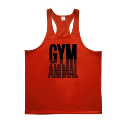 Performance men's athletic stringer tank top. Muscle fit activewear for gym & bodybuilding.