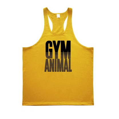 Men's stringer tank top, muscle fit design for gym workouts, bodybuilding & activewear.