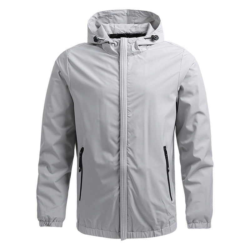 Man wearing Napoli Drift all-weather jacket. Waterproof & windproof for urban exploration or rainy days.