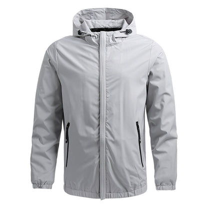 Man wearing Napoli Drift all-weather jacket. Waterproof & windproof for urban exploration or rainy days.