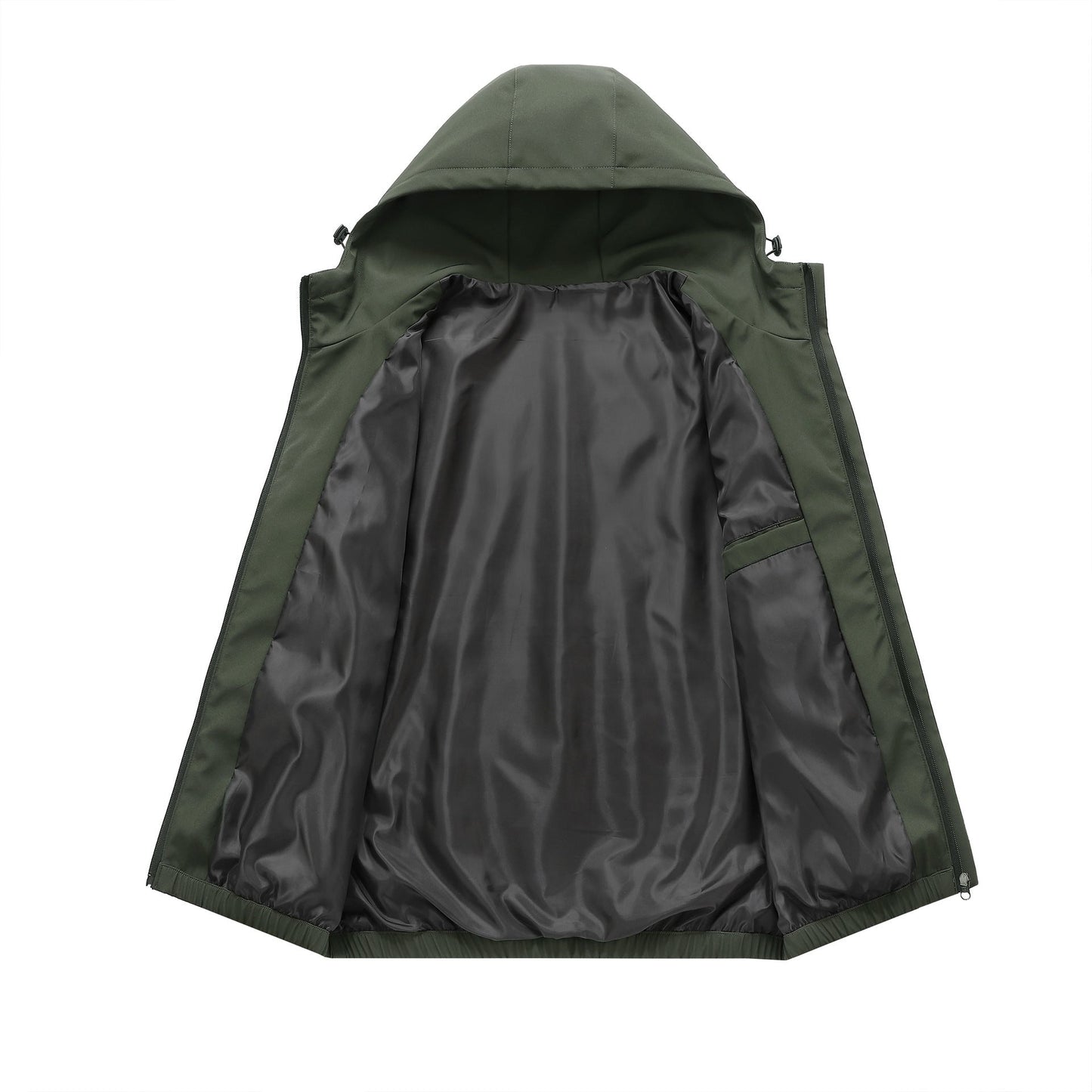 Close-up: Durable fabric of Men's Napoli Drift all-weather jacket. Waterproof, windproof protective outerwear.