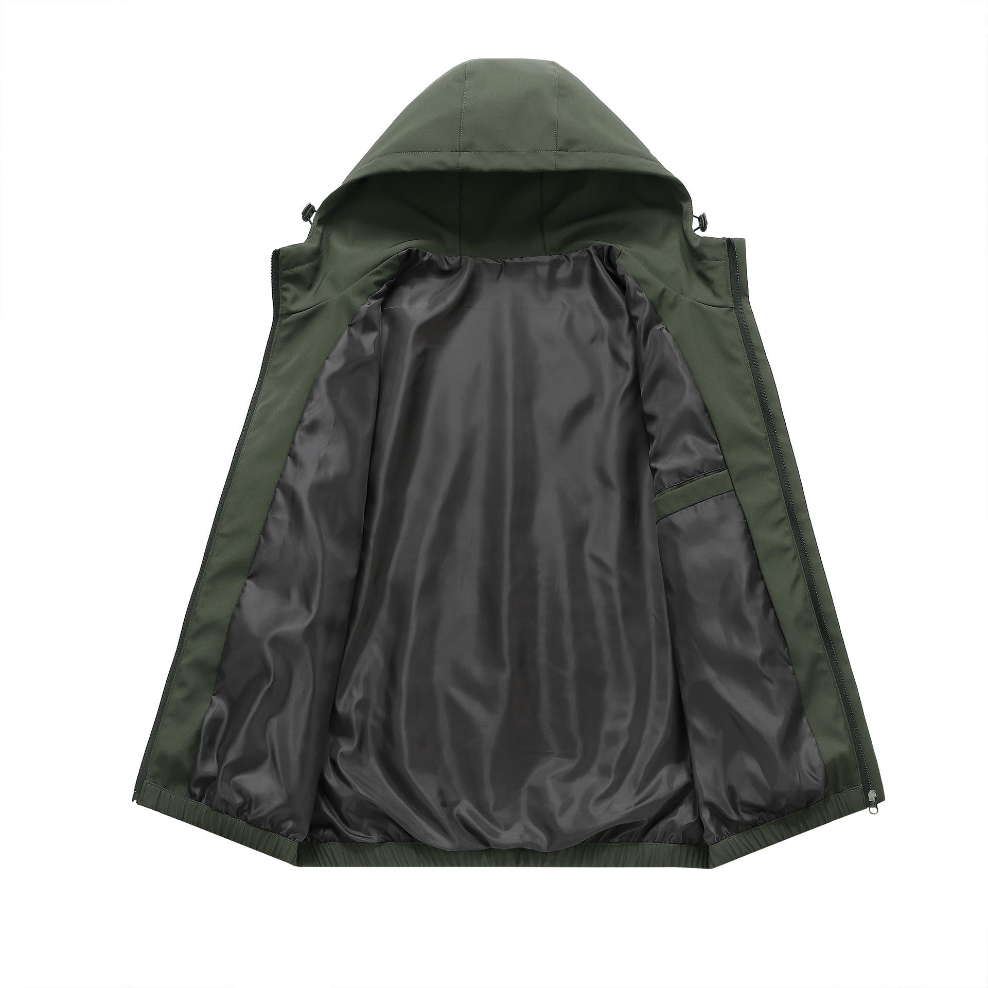 Close-up: Durable fabric of Men's Napoli Drift all-weather jacket. Waterproof, windproof protective outerwear.