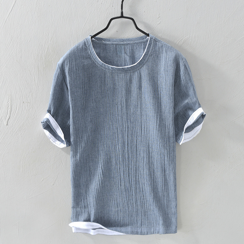 Men's new arrival casual button-down shirt, effortless & breathable for spring/summer comfort.
