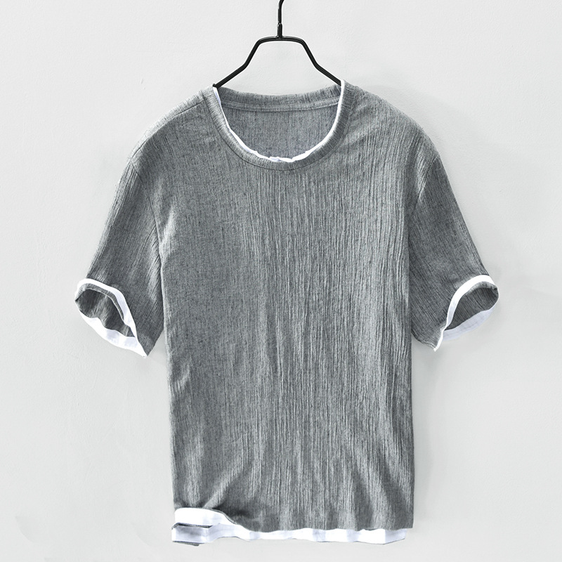 New arrival men's button-down shirt, breathable & casual for a relaxed summer look.