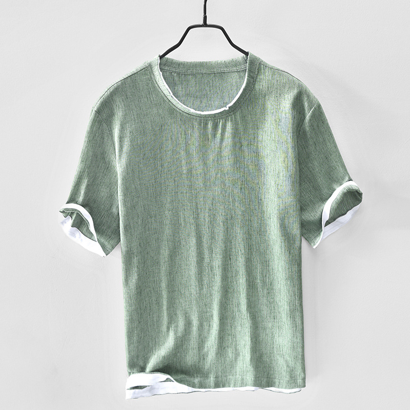 Men's effortless button-down shirt, providing comfortable & versatile style for spring/summer.