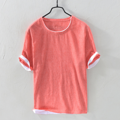 Casual men's button-down shirt, a breathable new arrival for ultimate spring/summer comfort.