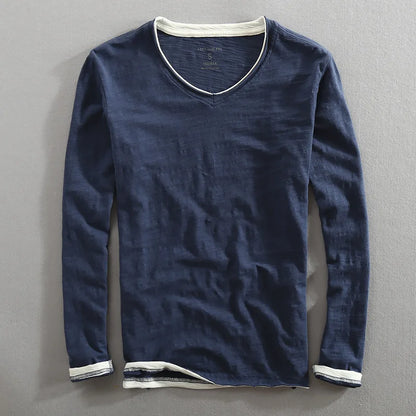 Men's Nightfall V-Neck casual shirt in a classic fit, offering ultimate comfort for everyday stylish wear.