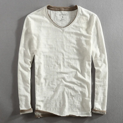 Classic fit Nightfall V-neck men's shirt, comfortable & stylish, an essential short sleeve wardrobe piece.