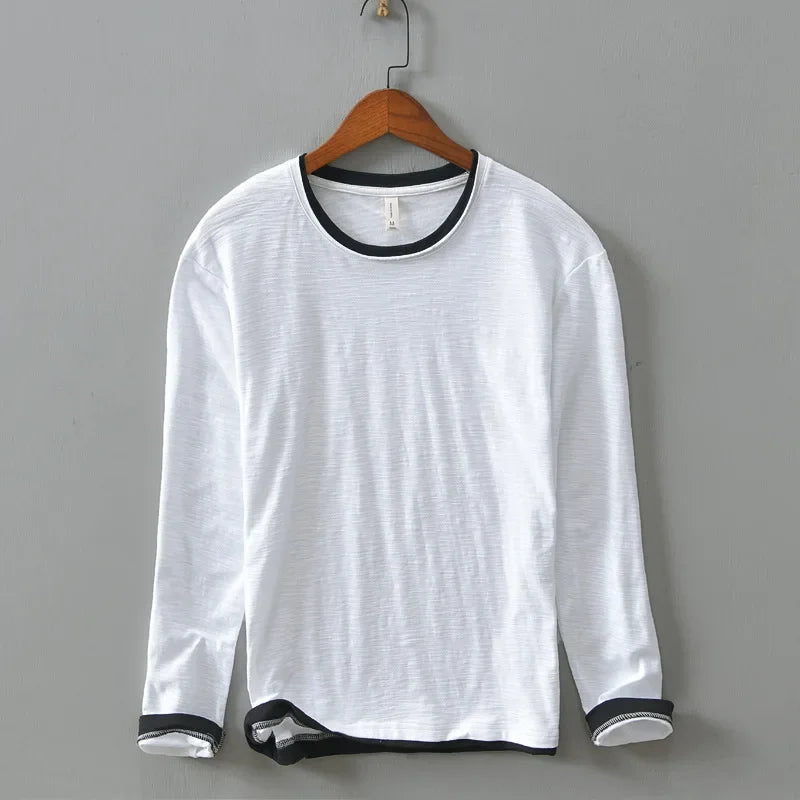 Black Nightfall men's vintage long sleeve shirt. Relaxed fit button-down, perfect for casual style.