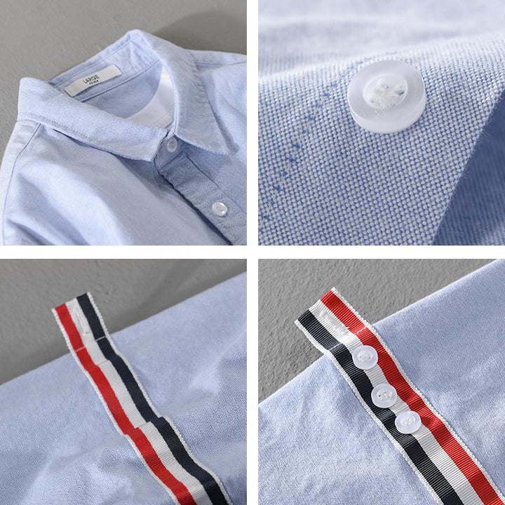 NILO men's casual lightweight button-up shirt. Long sleeve, breathable, stylish, and comfortable for summer days.