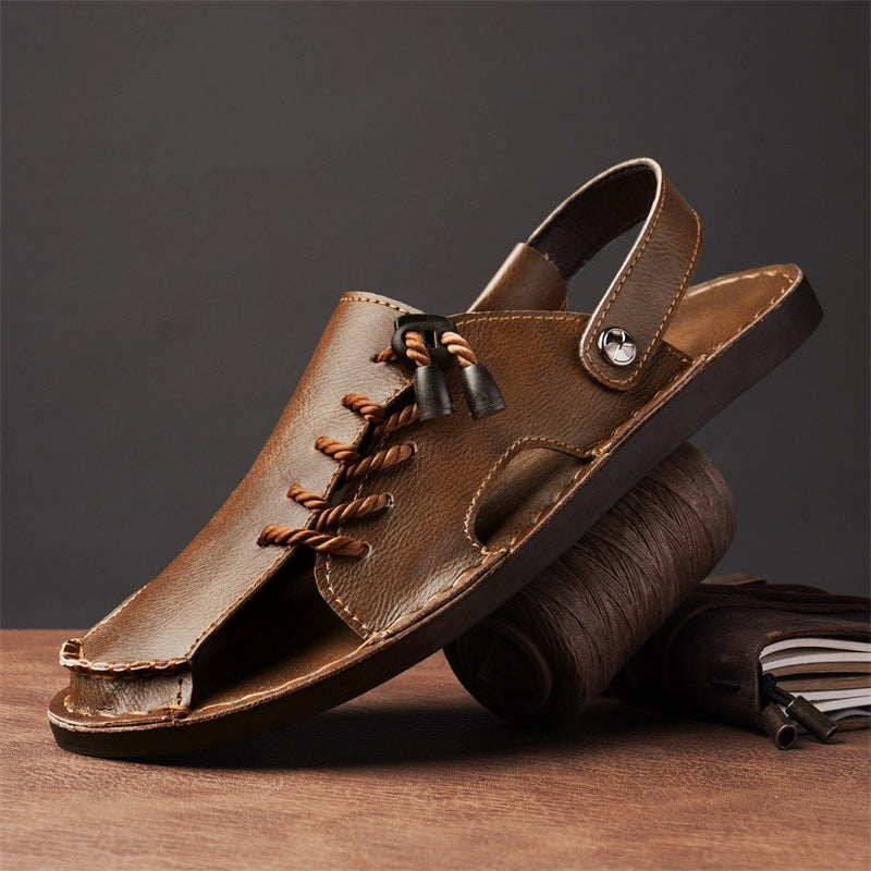 Men's Nomad comfort cross-wrap sandals with adjustable straps, perfect for summer casual wear.