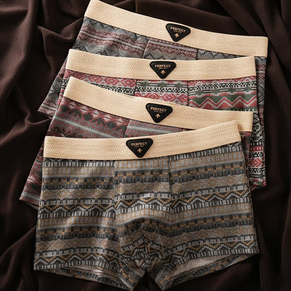 Men's Nordic Organic Cotton Briefs, soft & breathable everyday underwear with a fairisle pattern.