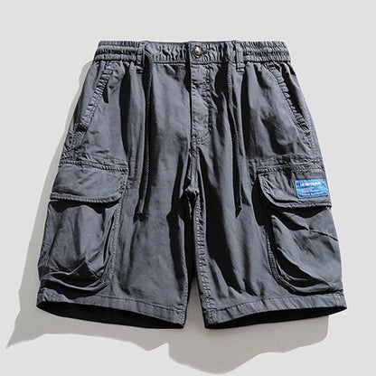 Men's adventure-ready cargo shorts with deep pockets, perfect for summer hiking, casual, & outdoor wear.