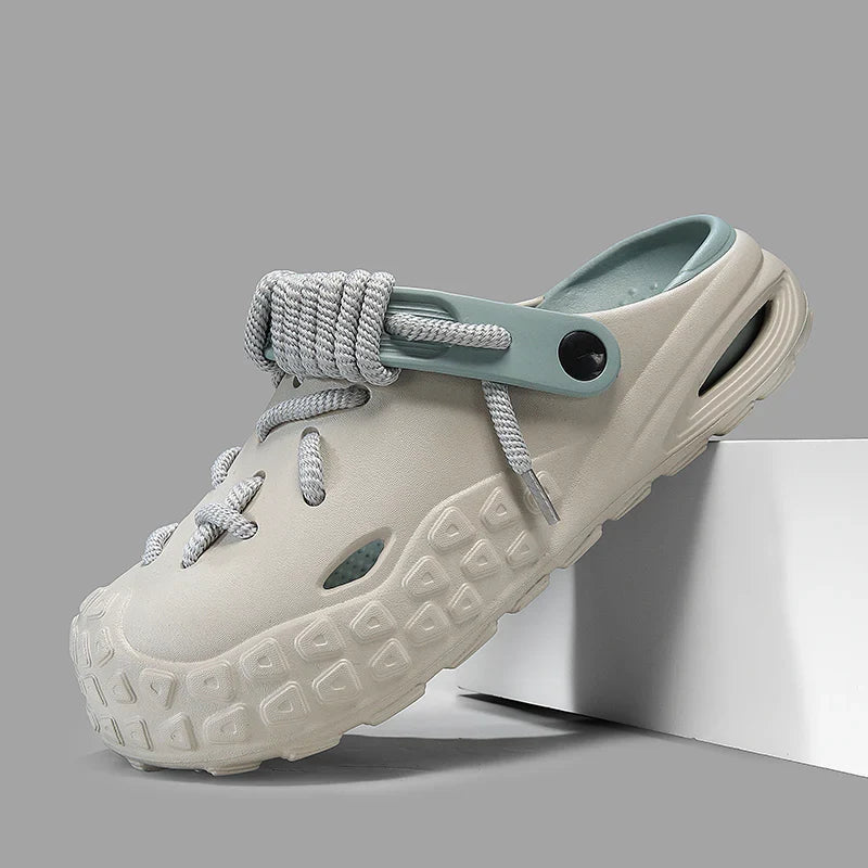 Men's casual footwear: Odyssey Laced Clogs, offering personalized comfort & style.