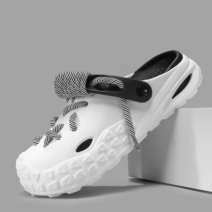 Casual men's Odyssey Laced Clogs, lightweight design for personalized comfort.