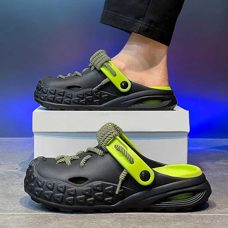 Men's Odyssey Laced Clogs, water-friendly, breathable, and adjustable for comfort.