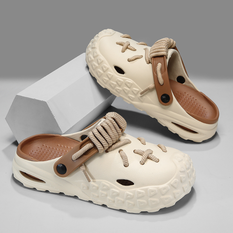 Water-friendly Men's Odyssey Clogs with lace-up style for easy adjustment.