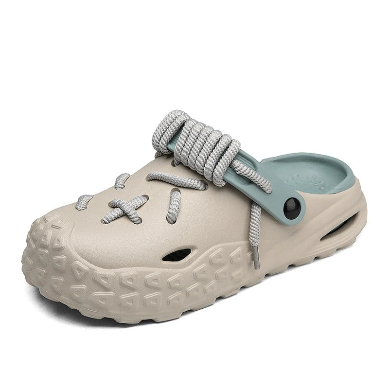 Men's adjustable Odyssey Clogs, lace-up style, breathable and lightweight for comfort.
