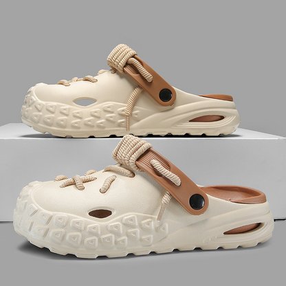 Lightweight men's comfort shoes: Odyssey Laced Clogs, ideal for all-day wear.