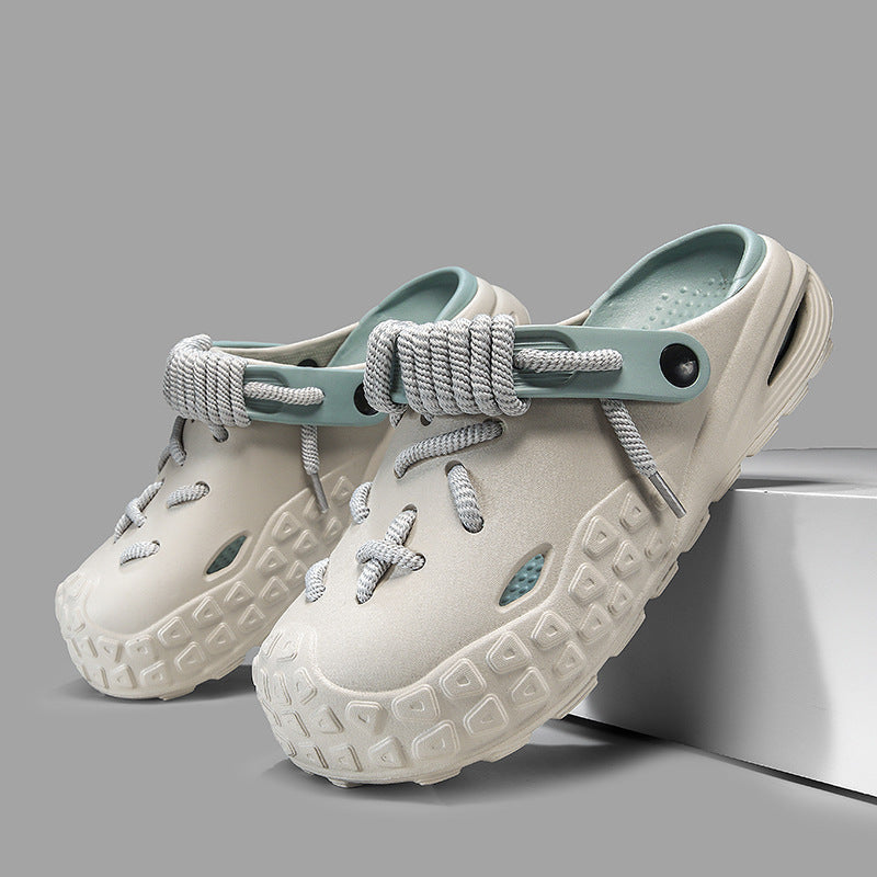 Men's lace-up clogs, Odyssey design, featuring adjustable and breathable comfort.