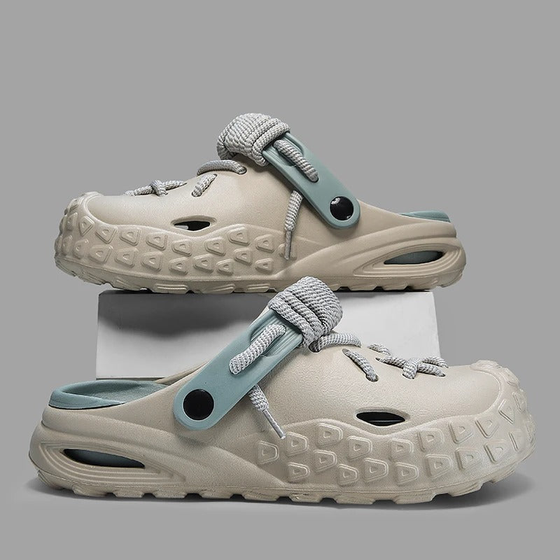 Odyssey Laced Clogs for men, water-friendly comfort shoes for casual outings.