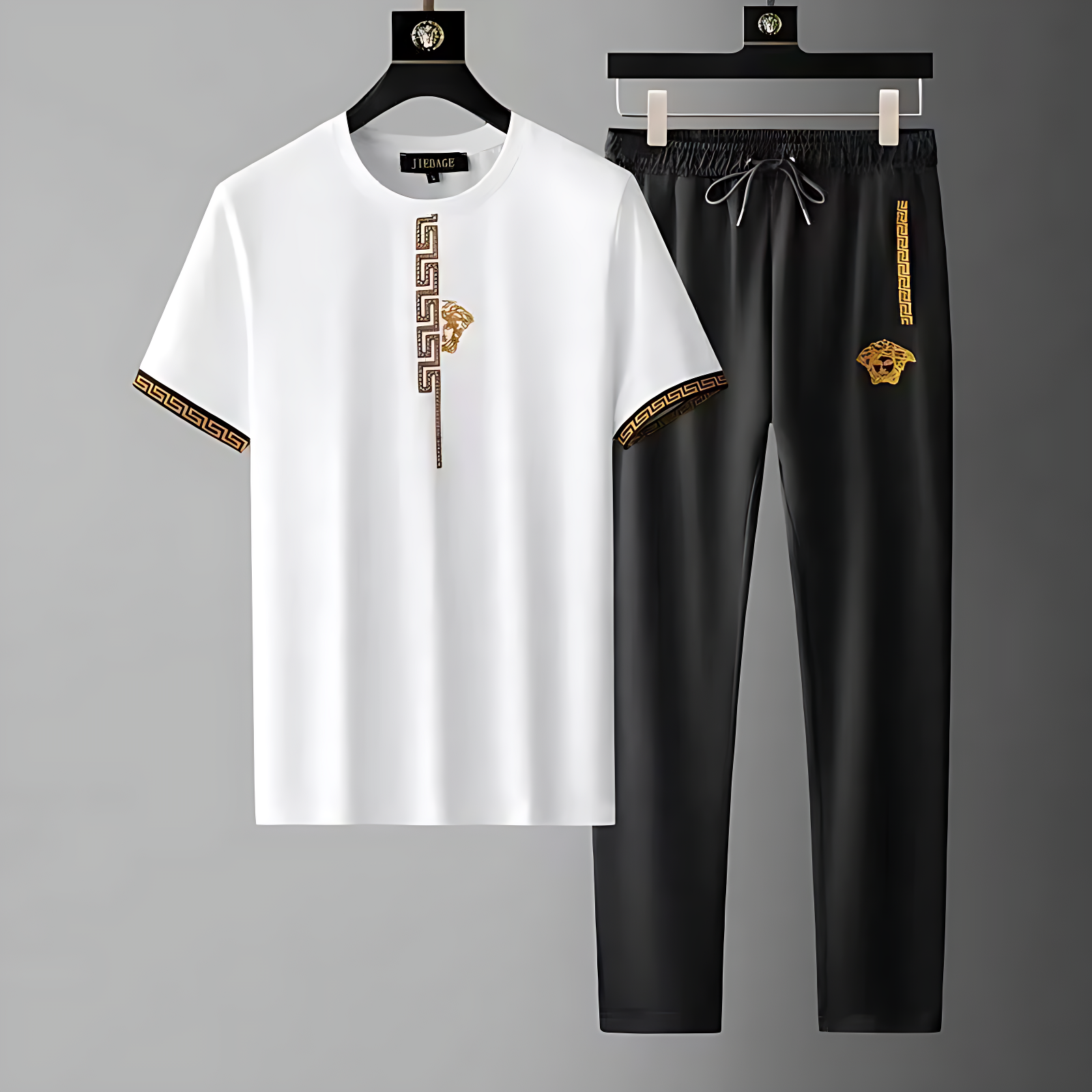 Athletic men's Olympia tracksuit, perfect for sportswear & modern streetwear fashion. Versatile men's casual outfit.