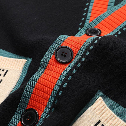 Modern men's contrast trim open front cardigan, a comfortable layering top ideal for smart casual men's fashion.