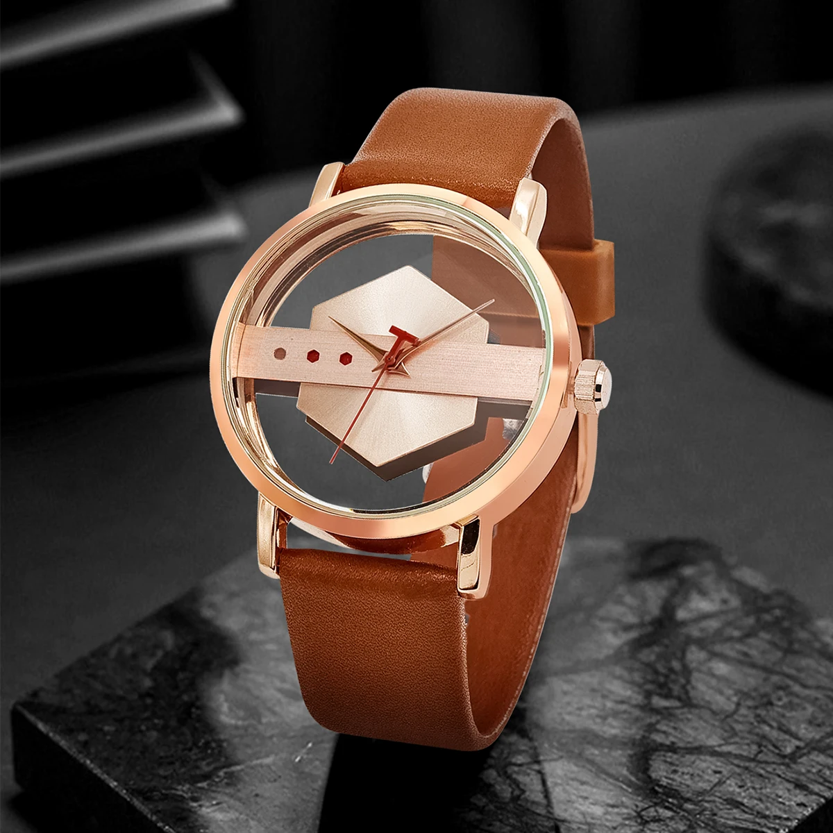 Men's Orbit Dial Watch, a modern timepiece & accessory, paired casually to show its versatile style.