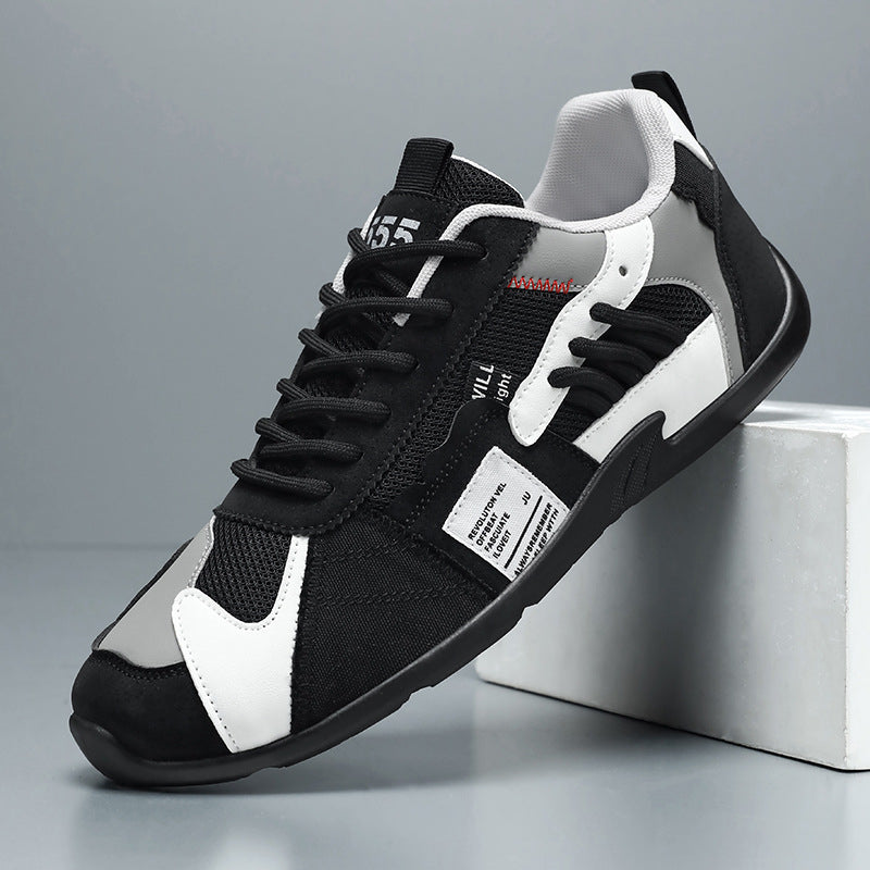 Elegant retro men's sneakers. Orbit design, comfortable for casual footwear and daily urban street fashion.