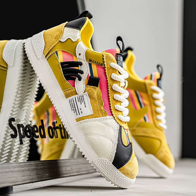 Men's Orbital Y2K streetwear sneakers, multi-tone retro design, comfort fit.