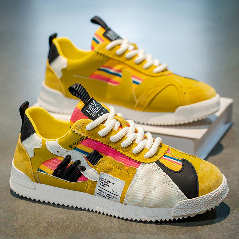 Retro fashion Men's Orbital Y2K sneakers, multi-tone design, comfortable & unique.