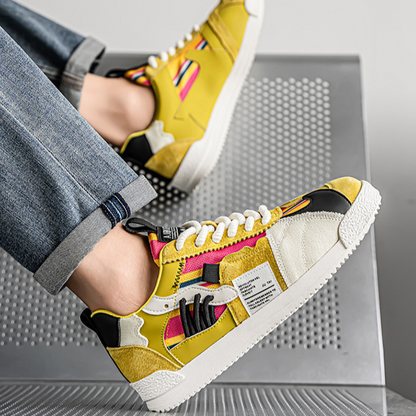Dynamic Men's Orbital Y2K retro shoes, multi-tone, perfect for modern streetwear.