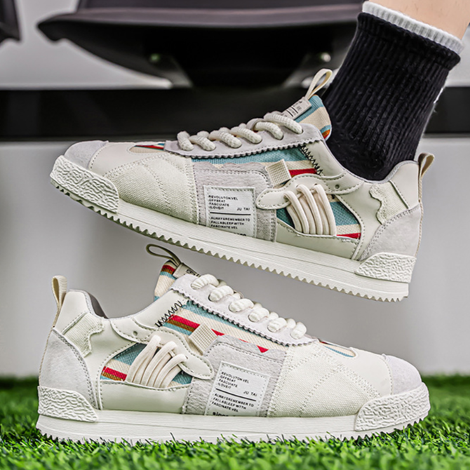 Premium Men's Orbital Y2K sneakers, multi-tone retro style, comfortable & durable.