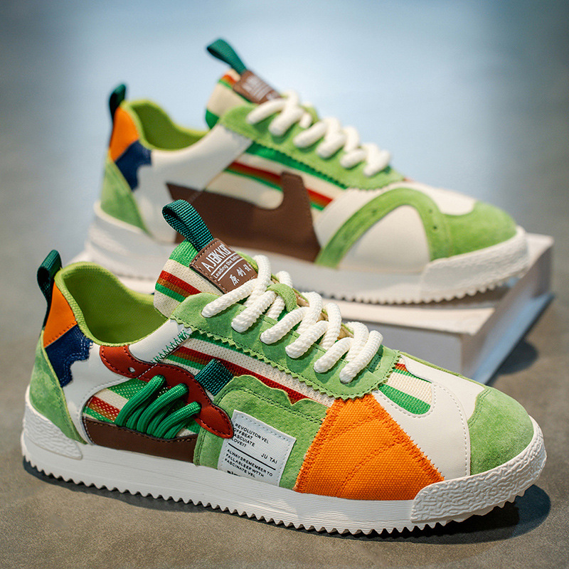 Retro men's Orbital sneakers, Y2K fashion multi-tone design, ultimate comfort.