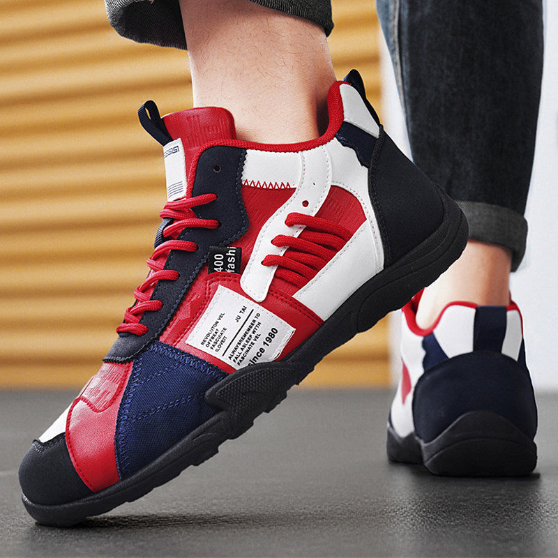 Close-up of breathable material on Men's Orbital Urban Sneakers, stylish urban footwear.