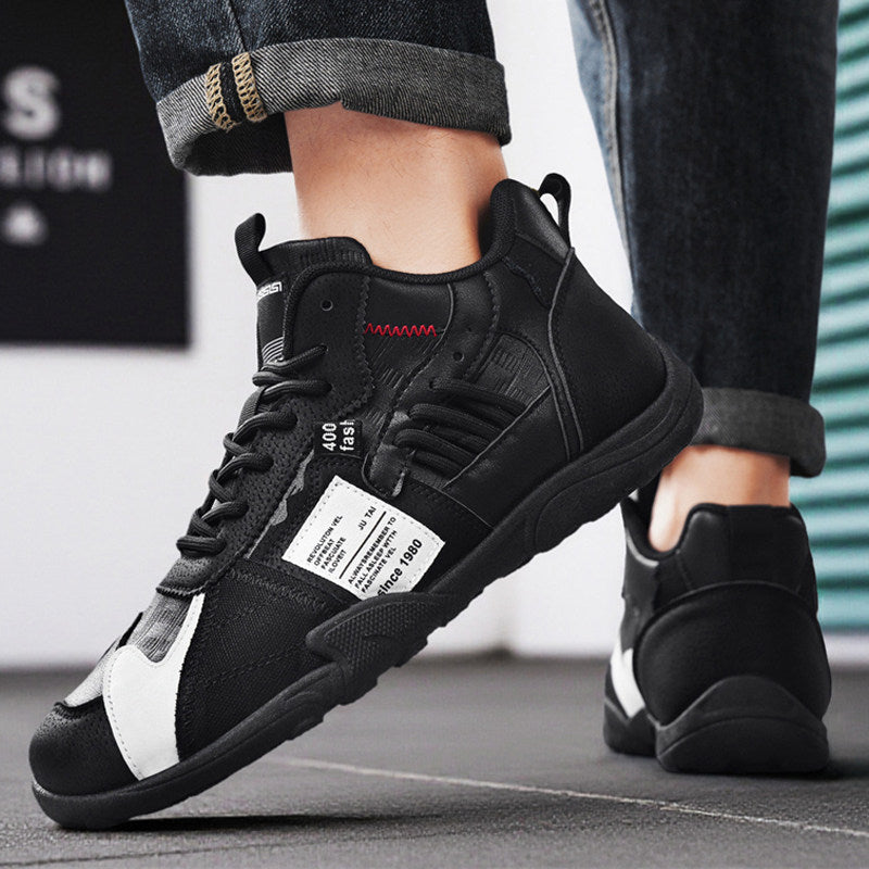 Man wearing stylish Men's Orbital Urban Sneakers, showcasing comfort & street style.