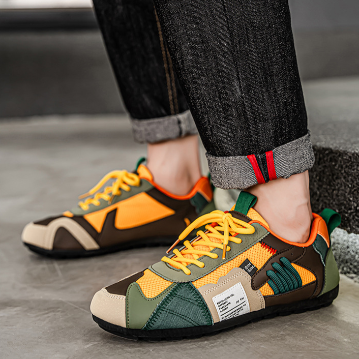 Black Men's Orbital Utility Sneakers with durable sole, perfect for athletic casual style.